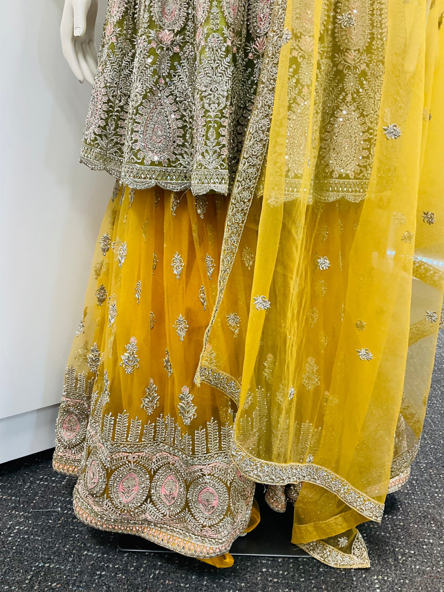 Stitched Woman Bridal Sharara Dress