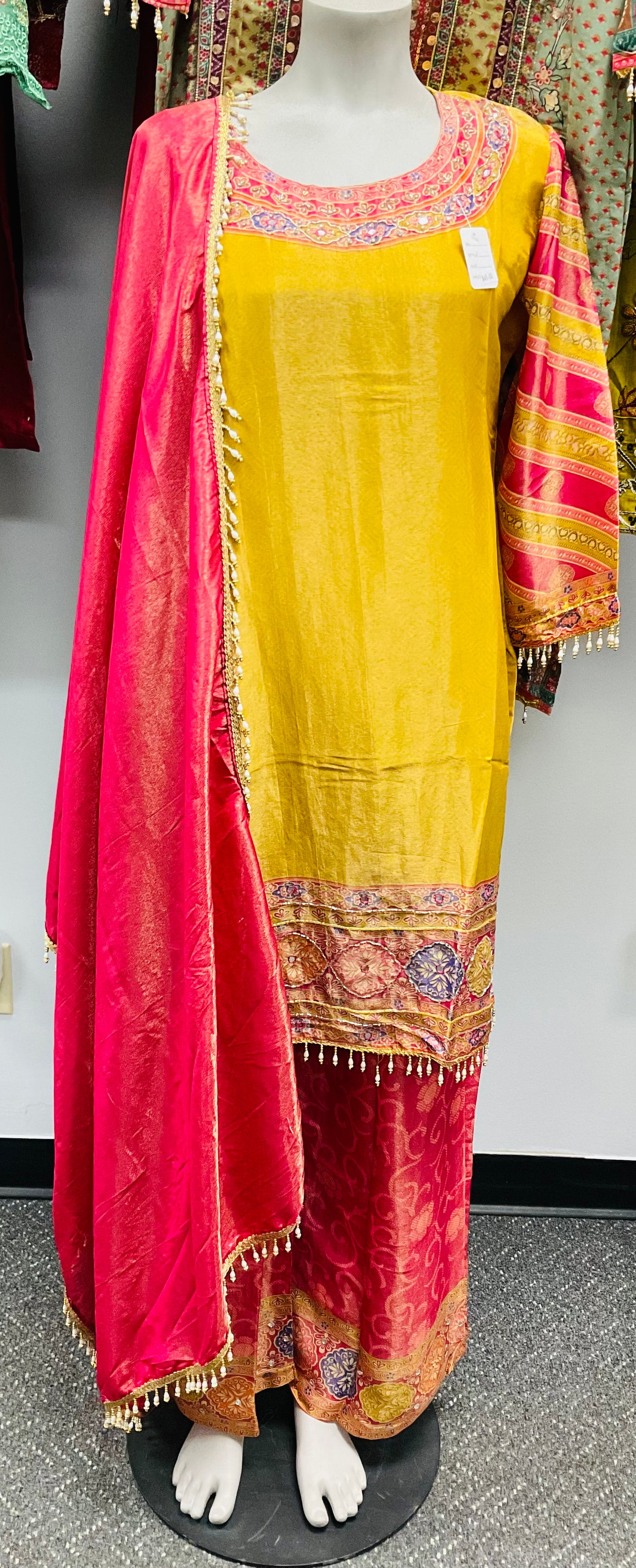 Yellow viscose simmer suit