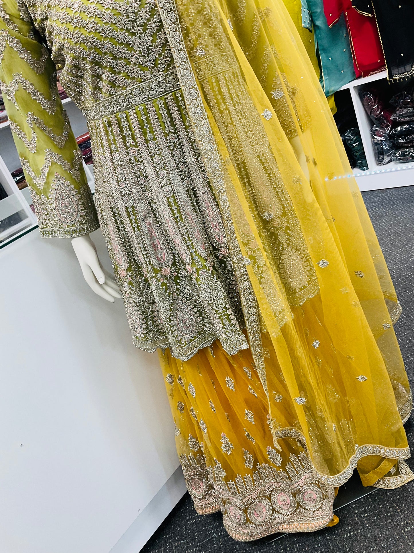 Stitched Woman Bridal Sharara Dress